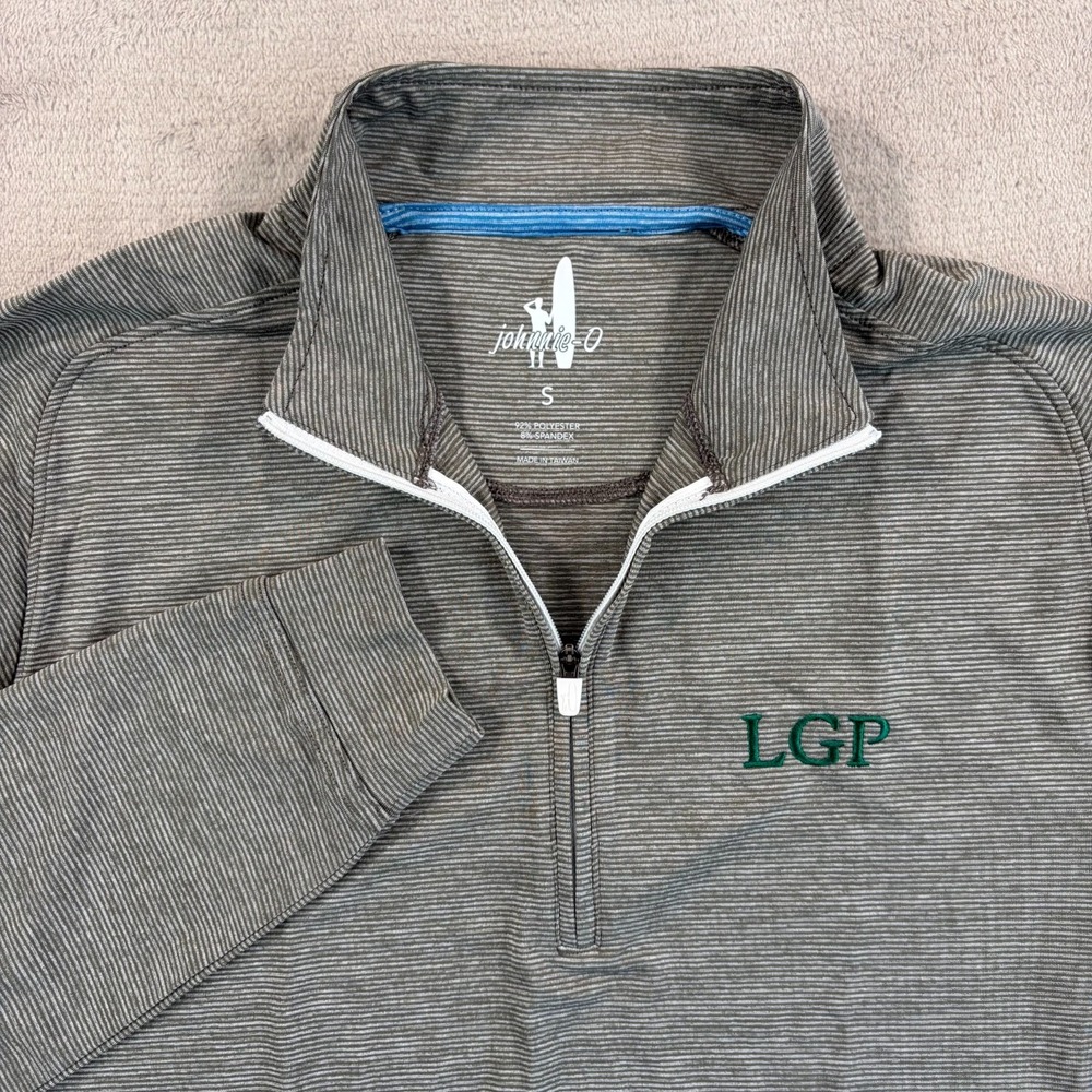 Johnnie-O Vaughn Performance‎ 1/4 Golf Pullover Men Small Meteor Corp Logo NWOT
